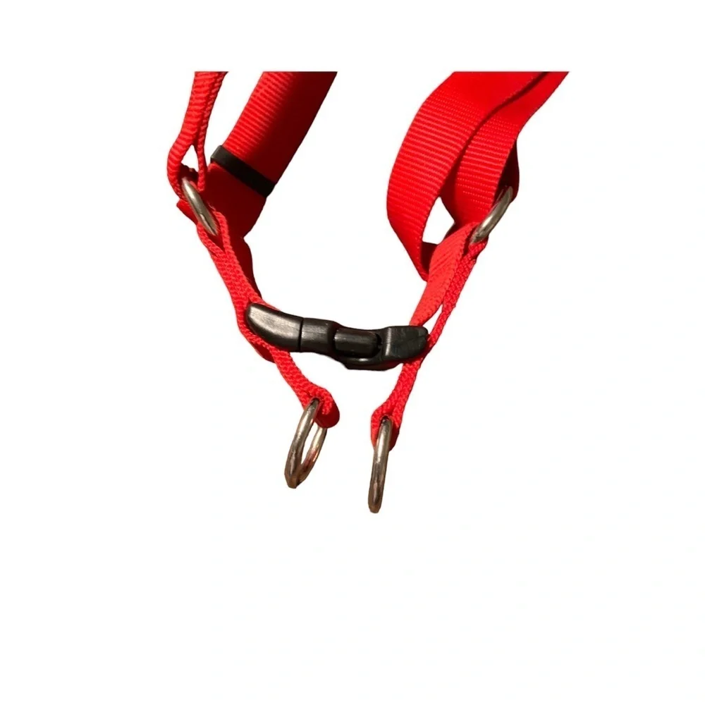 1” Medium-Large Adjustable Dog Harness in Red